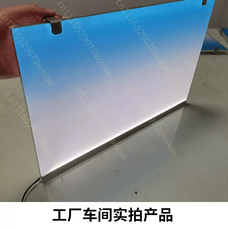 Fish Tank Background Board LED Aquarium Grass Tank White Light RGB Rainbow Gradient Acrylic Luminous Background Decoration