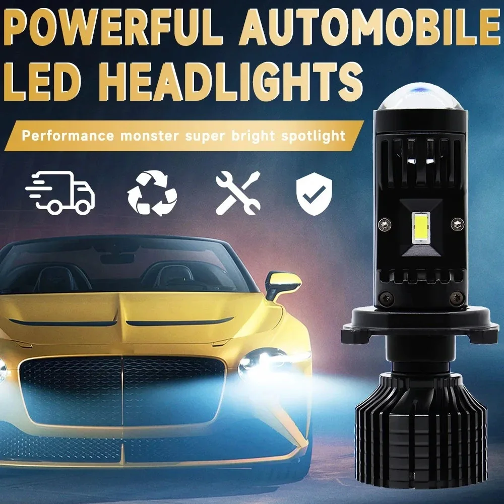 Y10 H7 Led Lamp Mini Projector Car Canbus Led Lens H4 kit Bulb Headlight 6000K 120W High Power Headlamp Fog Lights Motorcycle