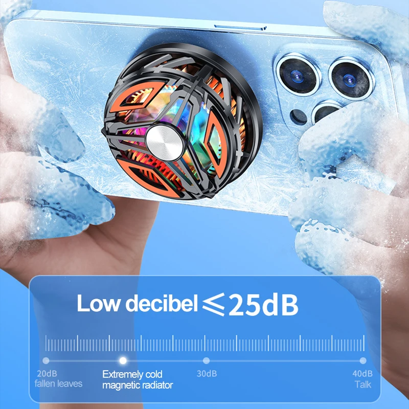 Magnetic Portable Cooler For Mobile Phone Radiator Cooling Fan For Mobile Processor Cooler Cell Cooling Cooler Fan Games