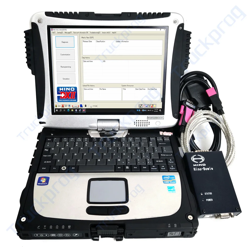 CF19 Laptop V3.16 Truck Diagnostic Tool for Kobelco for Hino Bowie DX DXIII Truck Explorer Excavator Diagnostic Scanner tools