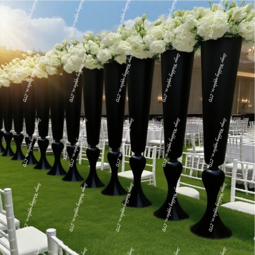 

Набор из 6 металлических подсвечников-канделябров (65/85/110 см) для свадебных центральных композиций, цветочных ваз, украшения проходов и колонн