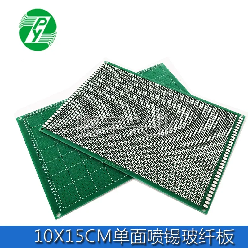 10*15cm Single-sided Tin Spray Universal Board 1.6 Thick 2.54 Pitch Circuit Board Universal Circuit Board Hole Board Pcb 25PCS