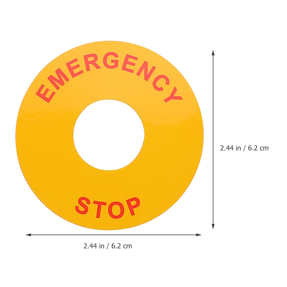 4 قطعة 1 ورقة ملصقات علامة توقف الطوارئ ملصق تحذير أحمر لمعدات سلامة الآلات مصنع مكتب حمام السباحة موقع البناء