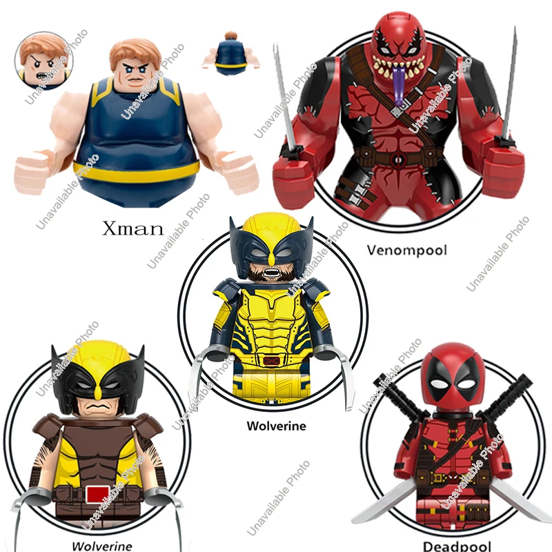 Hot Toys Mini Bricks Action Figures Movie Comic Series Assembly Deadpool Building Blocks Toy for Children RT062 G0172 G0173