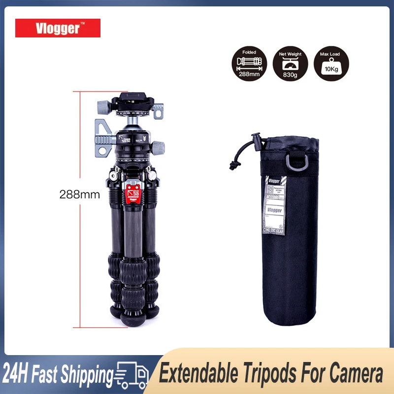 Desktop 28cm Mini Extendable Tripod for Camera Compact Tripod 360° Low Profile Ball Head 1/4'' Screw for Camera Video Camcorder