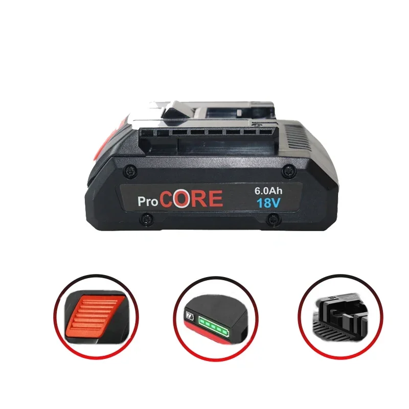 2db 18V 6000ah li-ion Üteg számára bosch procore 1600A016GB 18 Fordulás Minden cordless áram Munkaeszköz Kiütközik, 2100 Dutyi Beépített