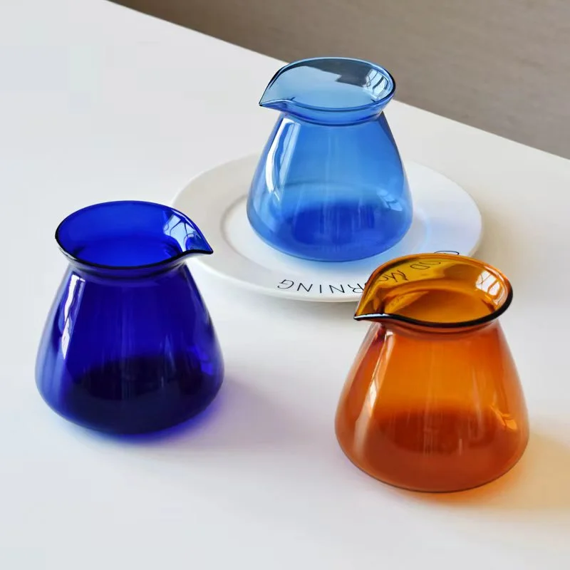 Blue Amber Grey Clear Drip Coffee Server Sharing Pot Glass Coffee Carafe 7oz/17oz Aroma‑Sniffing Cup Home Cafe Coffee Making Pot