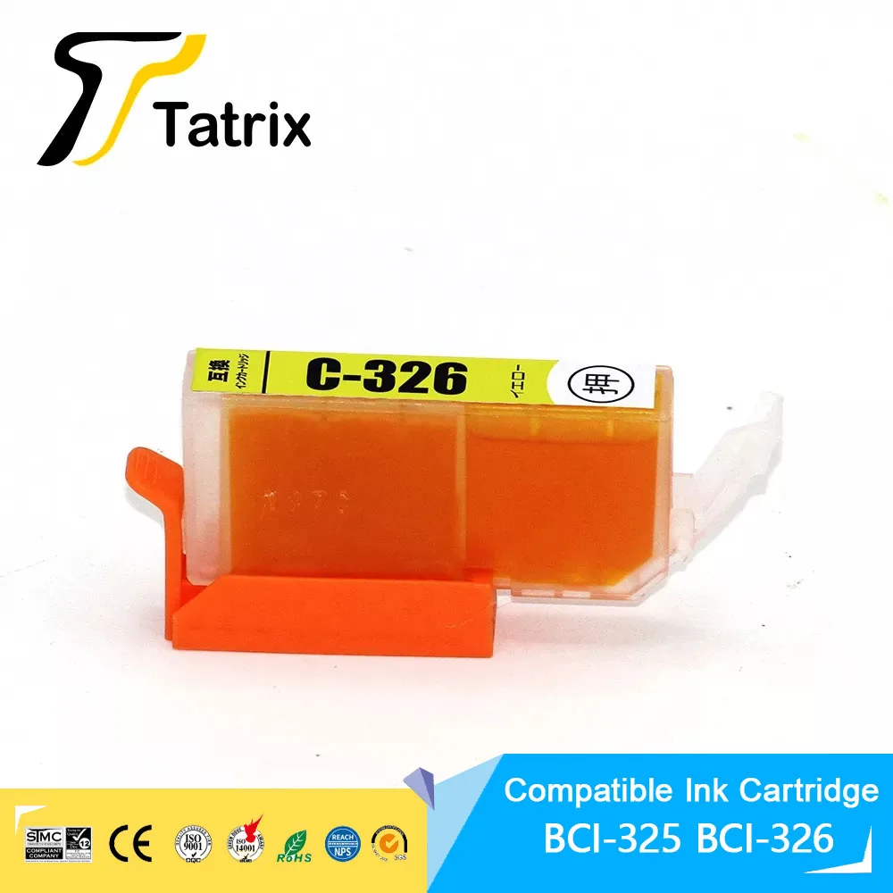 Tatrix BCI 325 326 BCI-325 BCI-326 خرطوشة حبر متوافقة مع الألوان المميزة لطابعة Canon PIXUS IP4830 IP4930 IX6530