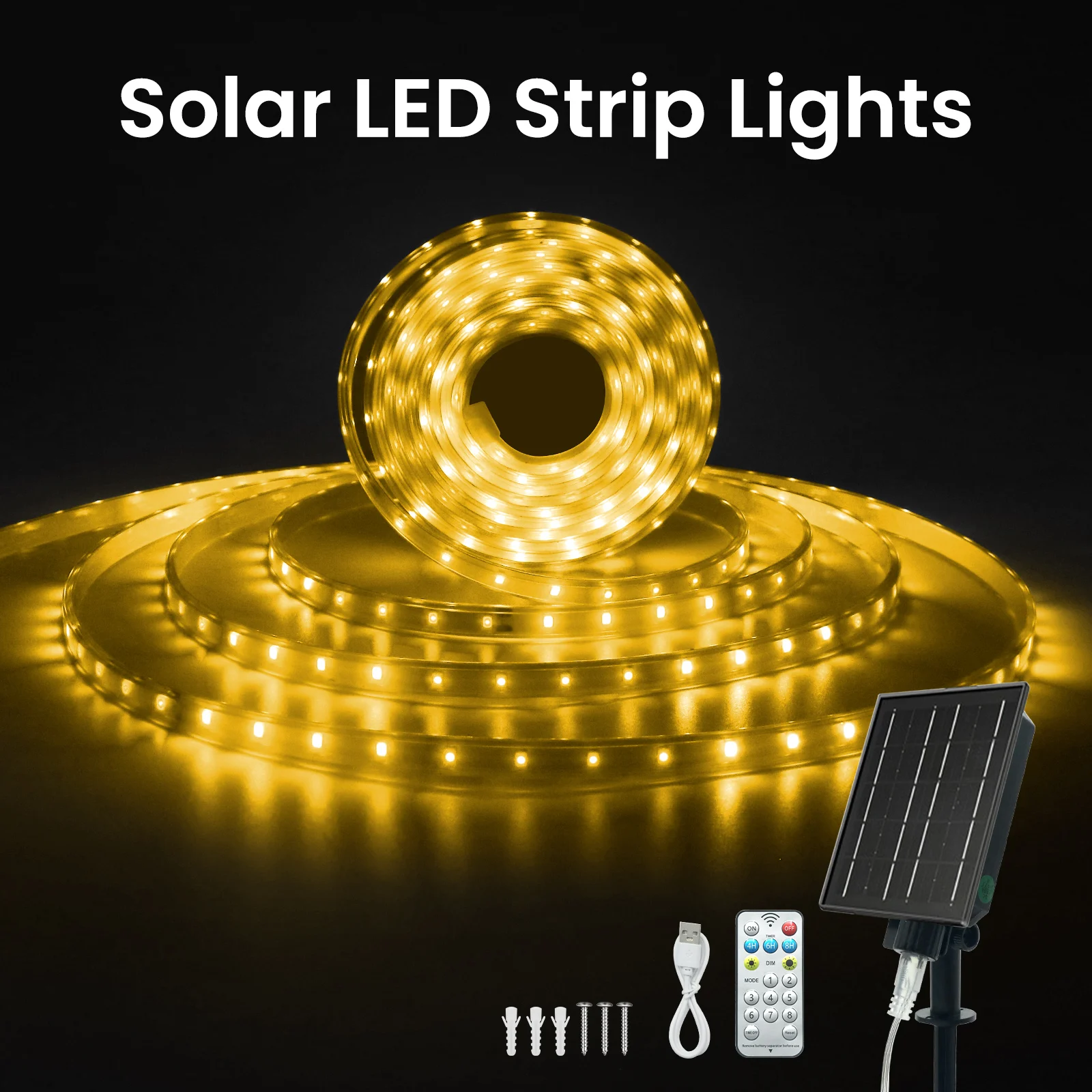 Striscia LED Solare 3M/5M/10M/ - Outdoor Power Strip recensione e prezzo