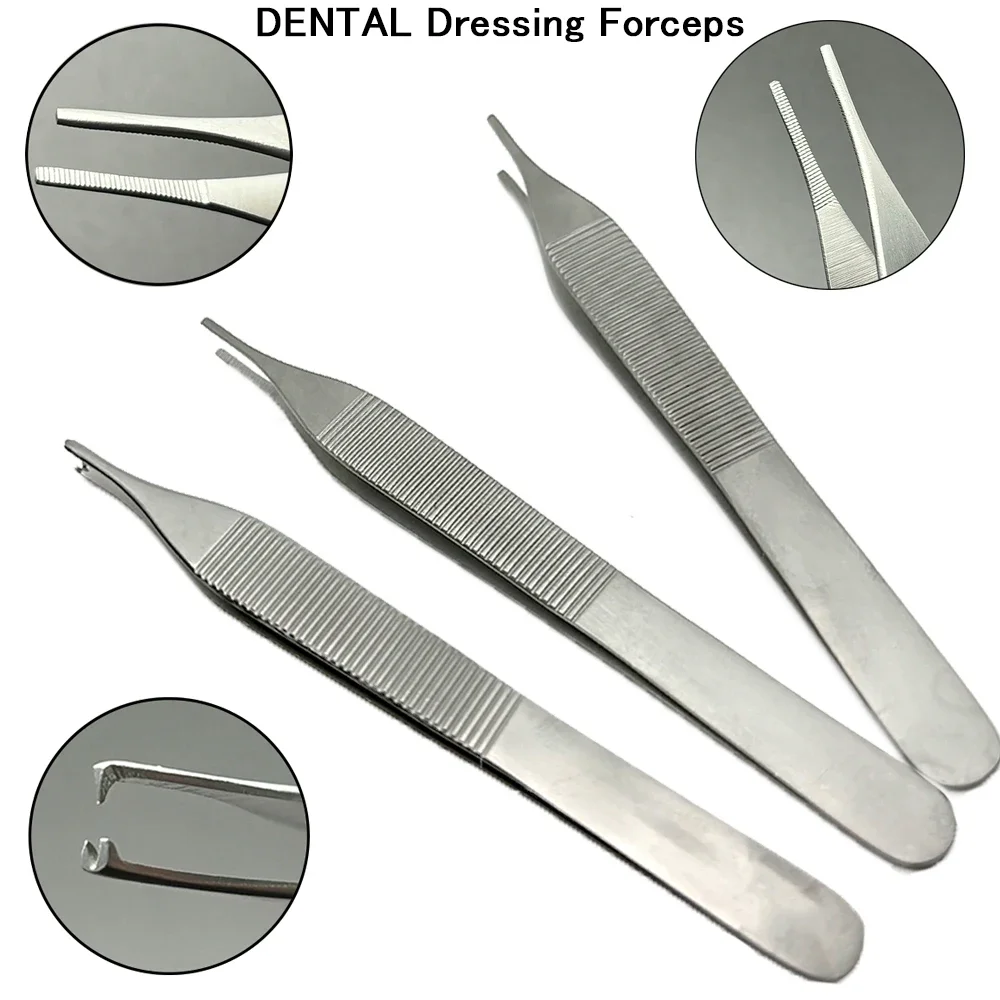 Dental Tissue Tweezer Dental Forcep Extraction Hemostat 1*2 Tweezer Home Organization Forceps Dressing Forceps