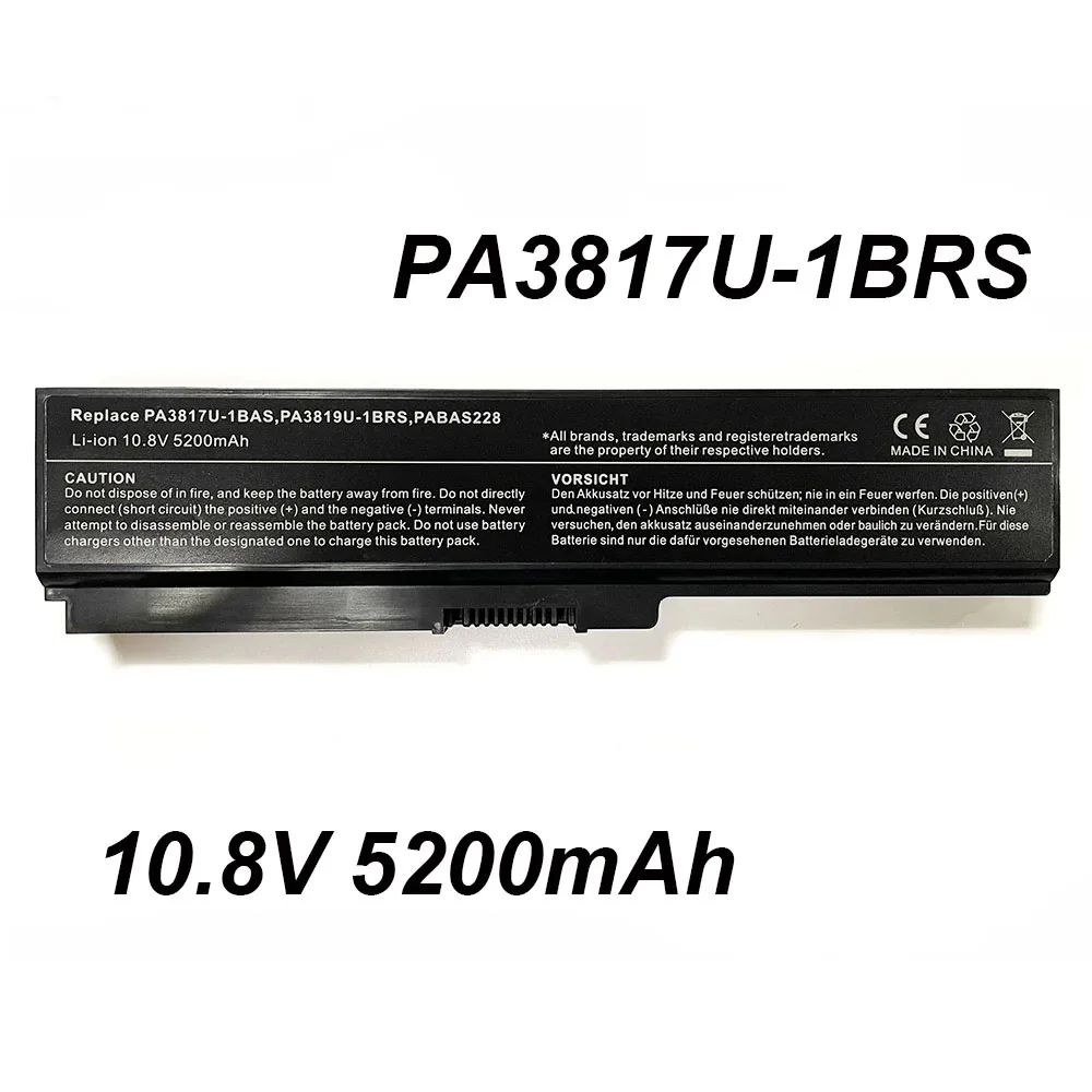 PA3817U-1BRS PA3817-1BAS PA3817-1BRS 10.8V 5200mAh Laptop Battery For Toshiba Satellite A655 A660 A665 C640 A665D L655D