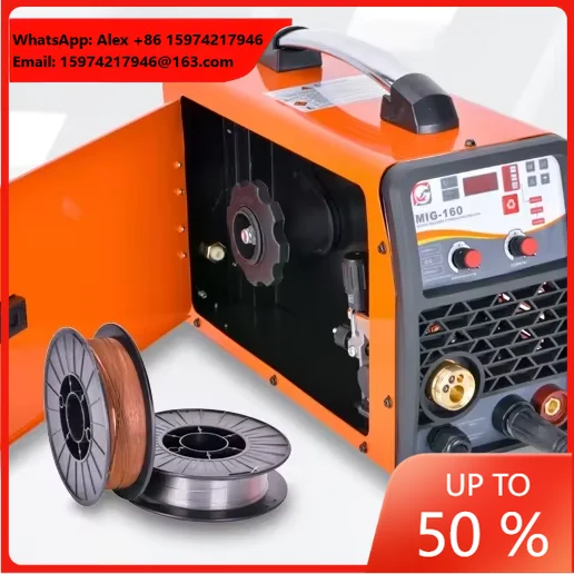 DC Inverter Electric Small Portable CO2 Gas And Gasless (no Gas) Mig Mma Welder Mig Welding Machine MIG-160