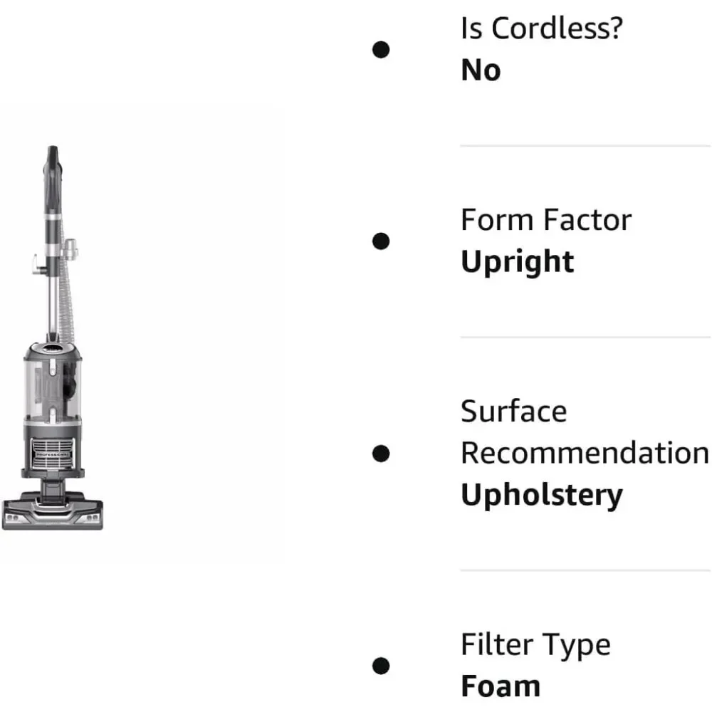 Vacuum Cleaner with Self-Cleaning Brushroll, Perfect for Pet Hair Pickup, Converts To A Hand Vacuum, Crevice Upholstery Tools