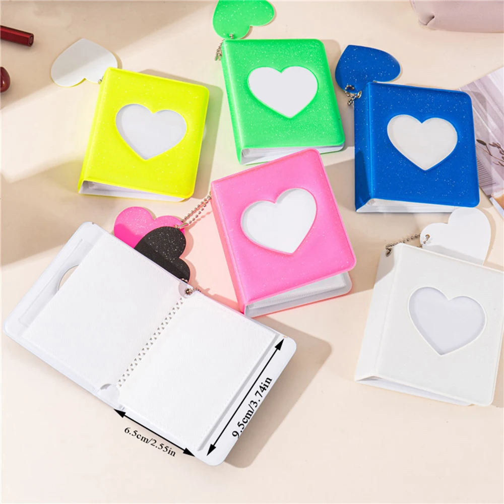 Cartoon Photo Album Heart Hollow Photocard Holder Girls Star Chasing Collection Book Korean Kpop Storage Album Fashion Shiny