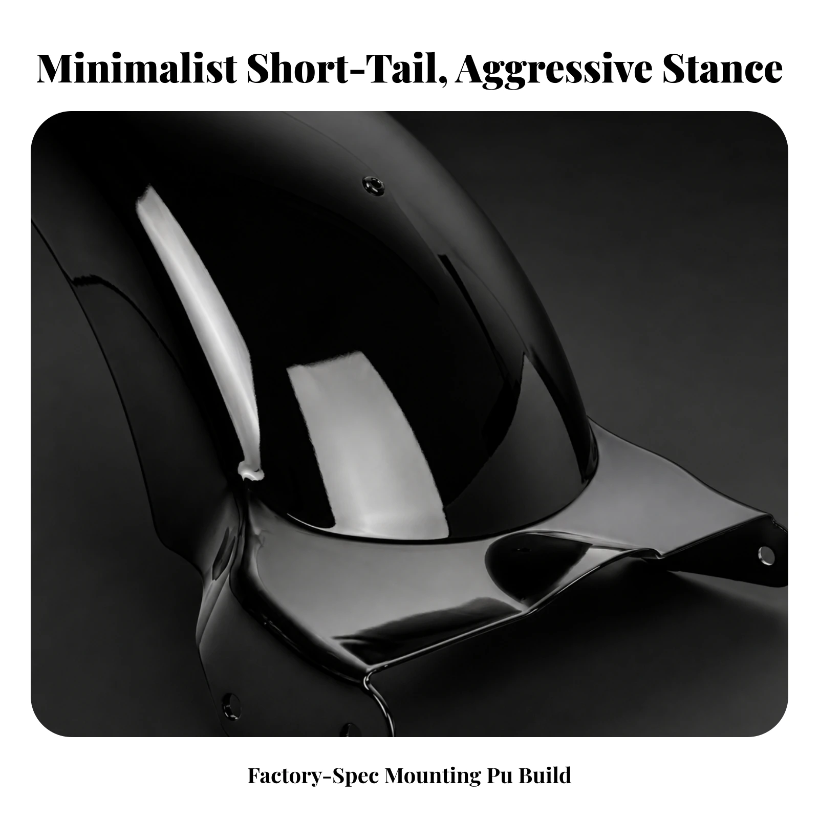Motorcycle Rear Mudguard Streamlined Motorcycle Rear Mudguard Splash Guard Glossy Easy to Install