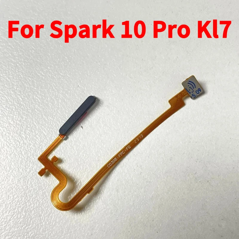 

For Tecno Spark 10 Pro KI7 Power Button Fingerprint Sensor Flex Cable Repair Parts