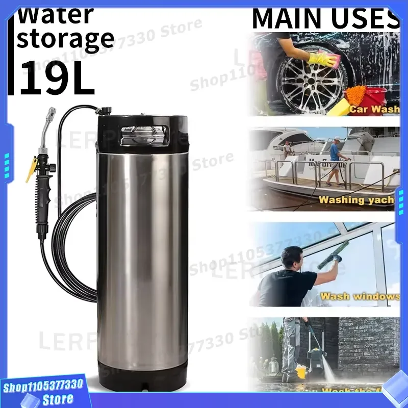 9.5L Stainless Steel Pressure Tank 2.5 Gallon PPF Sprayer for TPU Film Cleaning Automotive Window Coloring High Pressure