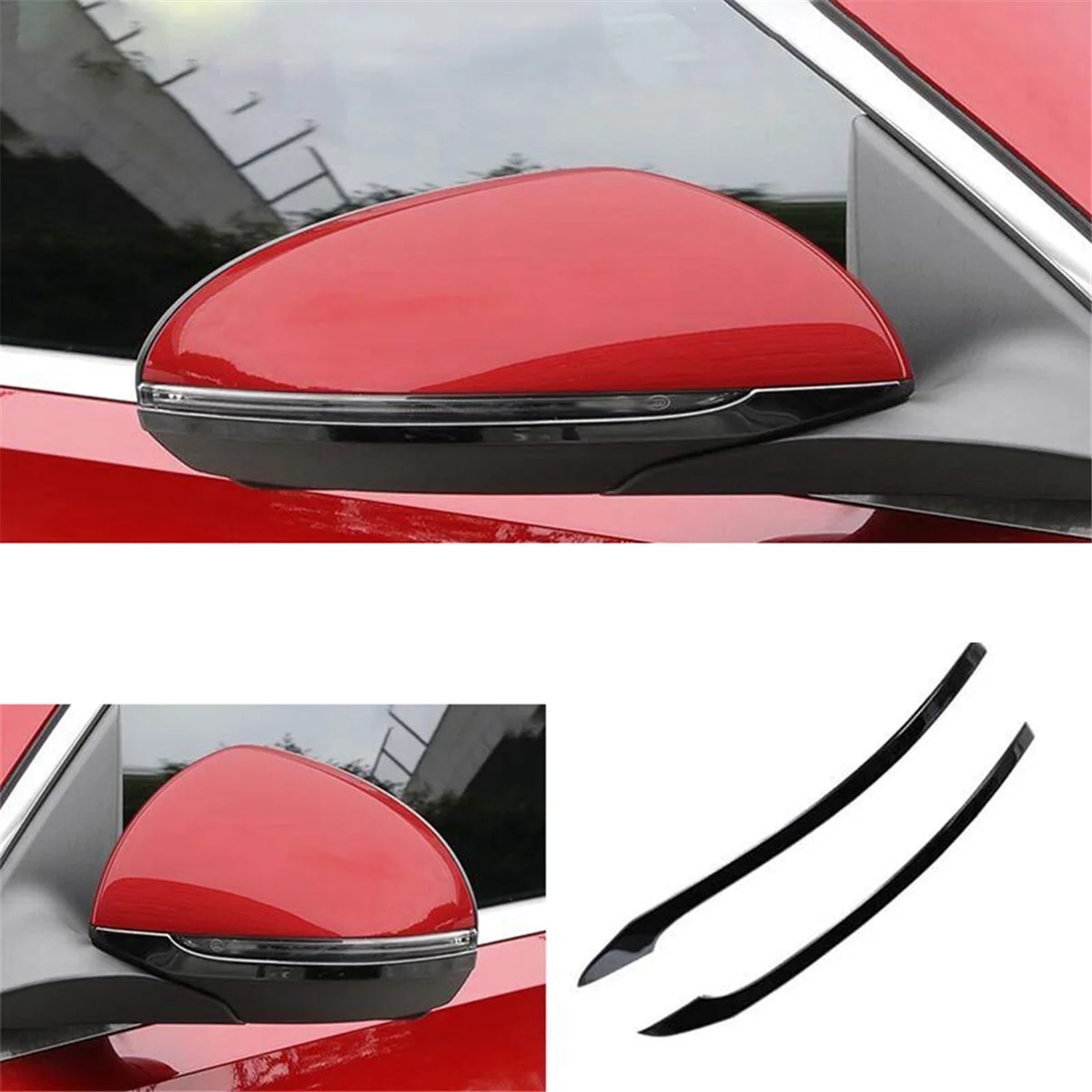 1Pair Side Rearview Mirror Trim Strip for Mercedes Benz GLC C-Class W206 C200 C260 C300 X254 GLC300