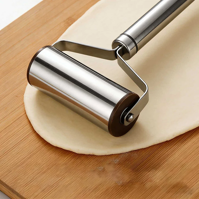 Stainless Steel Double Head Rolling Pin Non-stick Dough Pastry Roller Kitchen Dumplings Machine Noodles Pizza Pies Baking Tools