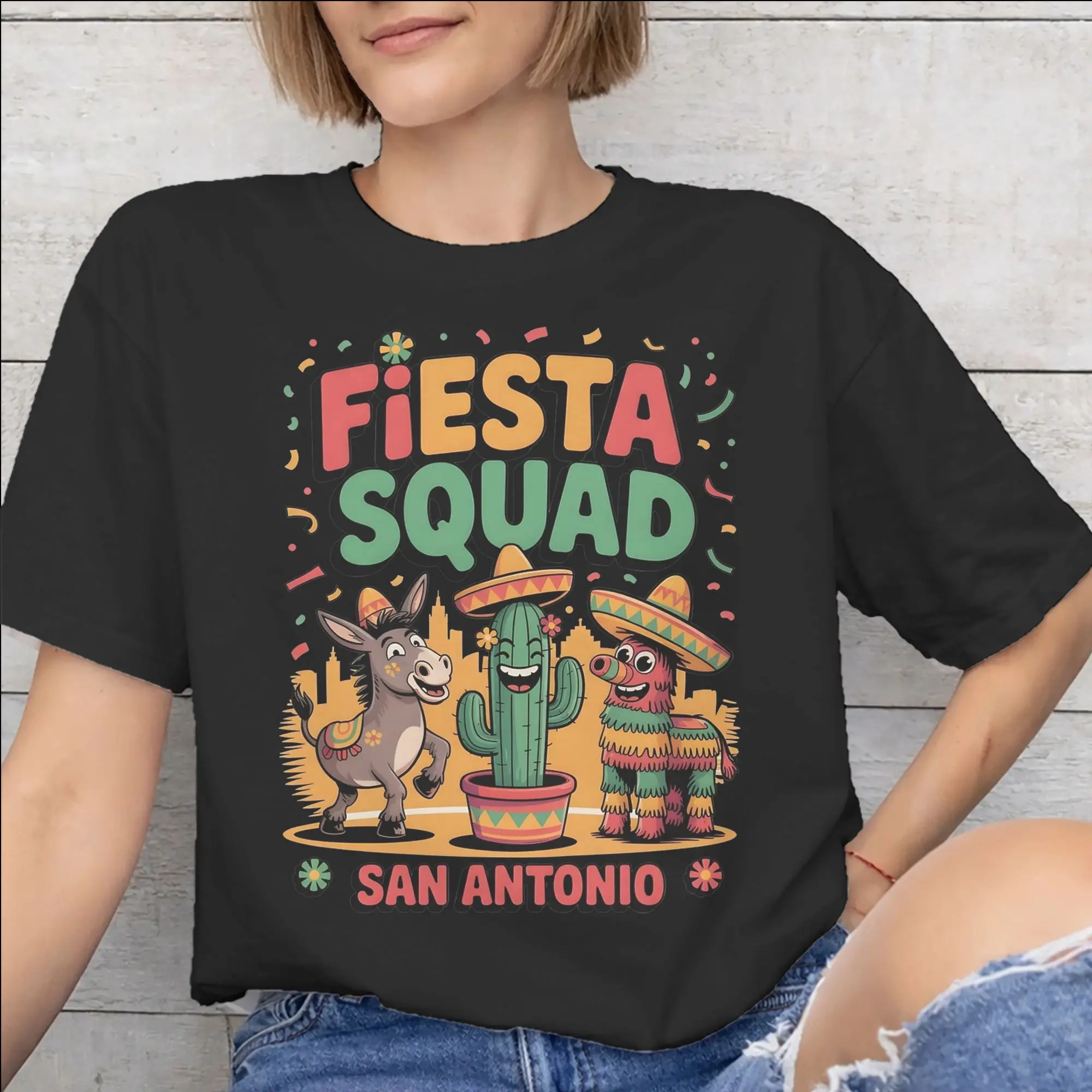 Men Women Graphic Fiesta Squad Cinco De Mayo T Shirt Tee 100% Cotton  T-shirts Clothes