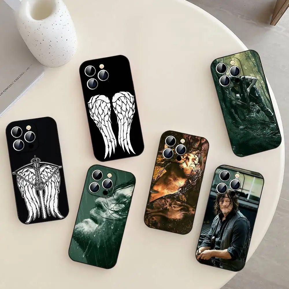 

D-Daryl Dixon Wings Zombie Phone Case Black That Fits For IPhone 17,16,15,11,13,14 Pro Max,Plus,X,Xr,Xs Max,13Mini
