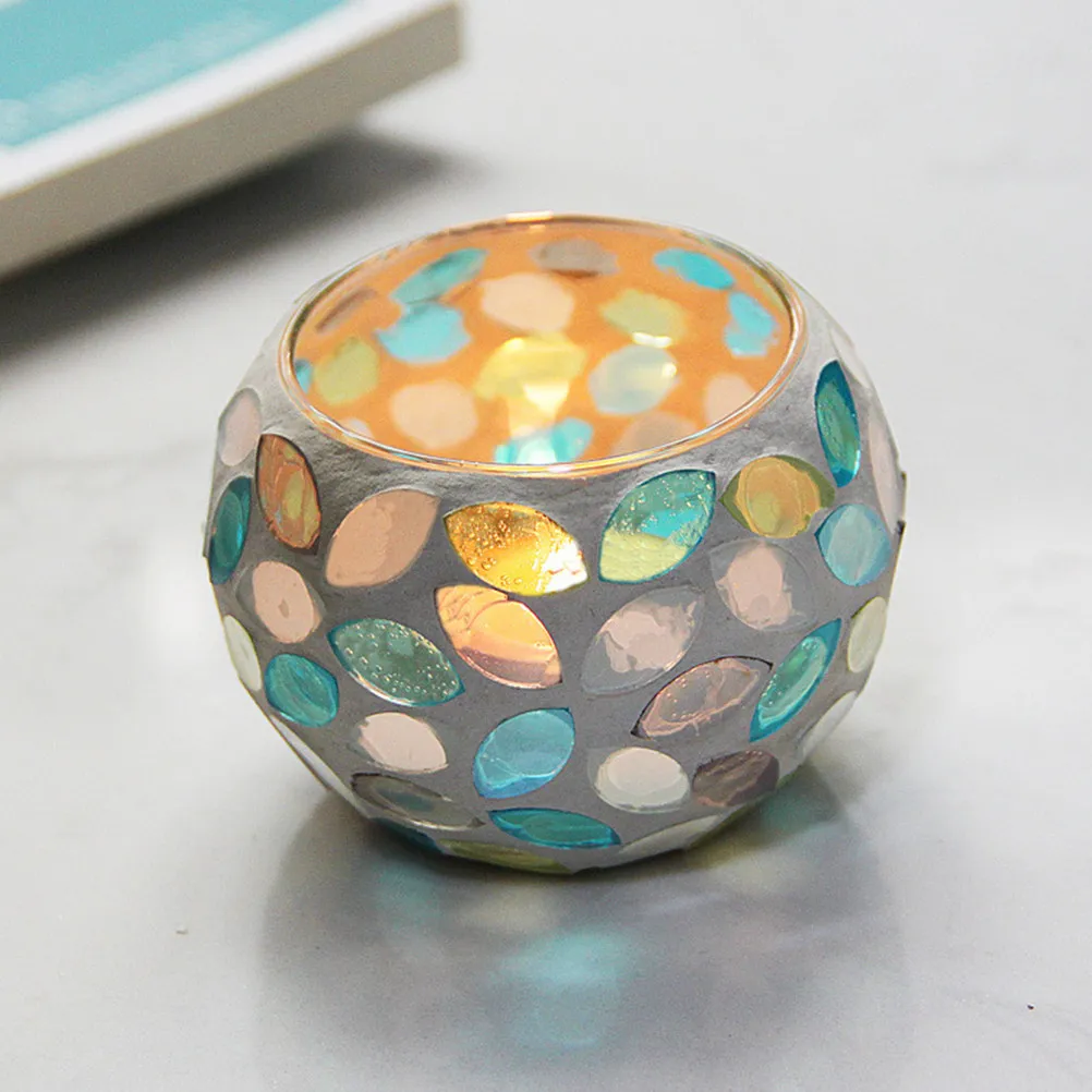 Glass Holder Creative Vintage Candlestick for Dining Table Romantic Bedroom Living Room Office Decoration Wax Drip Proof