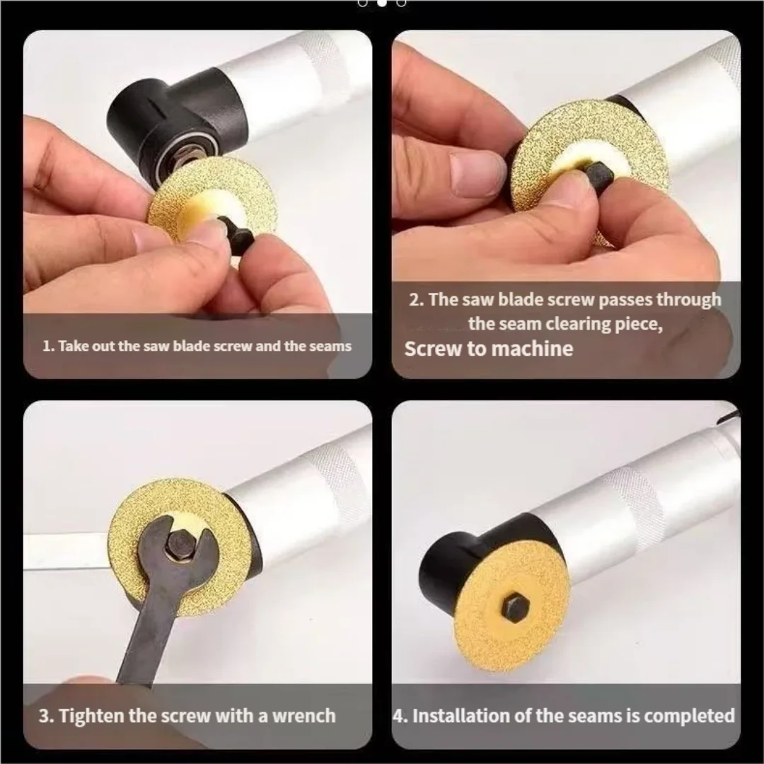 90 Degree Bend Head Polishing Machine Multifunctional Electric Grinder Variable Speed Tile Joint Gap Cleaning Tool