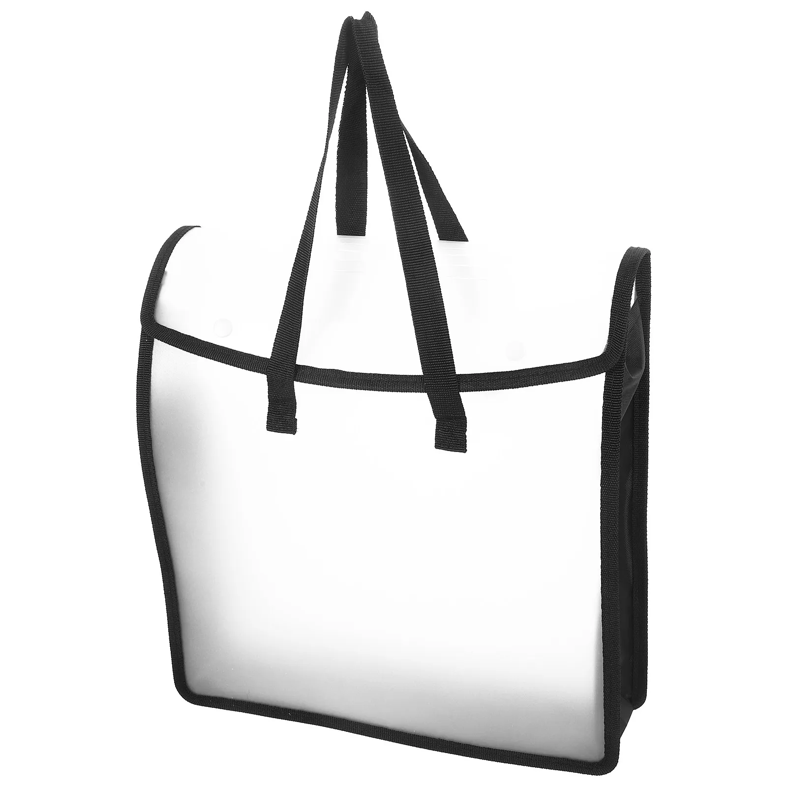 

Portable PVC Document Pouch with Buckle Closure Large Inner Pocket for Tax Contracts Bills Statements Receipts Storage File