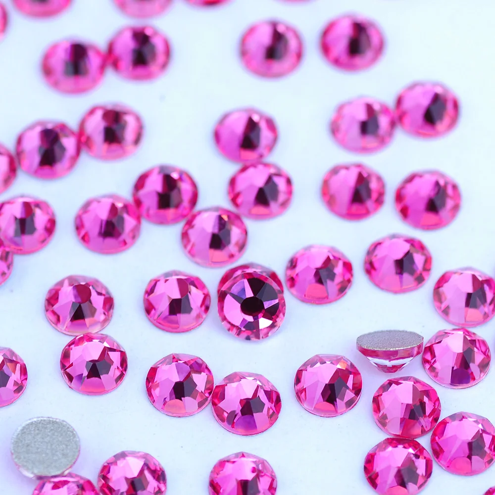 PUBRILEX 16-Facetten Kristall-Strass XILION 2088 XIRIUS Rose Ohne Hotfix Flache Rückseite Kaltfixierung Strass für Nagelkunst, Zähne, Taschen, Schmuck – Detail 7