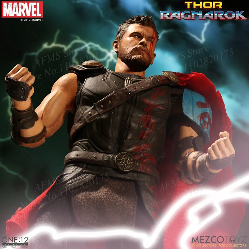 Mezco 1/12 Scale Collectible Figure Gladiator Thor Chris Hemsworth God of Thunder 6Inch Male Soldier Action Figure Body Toys