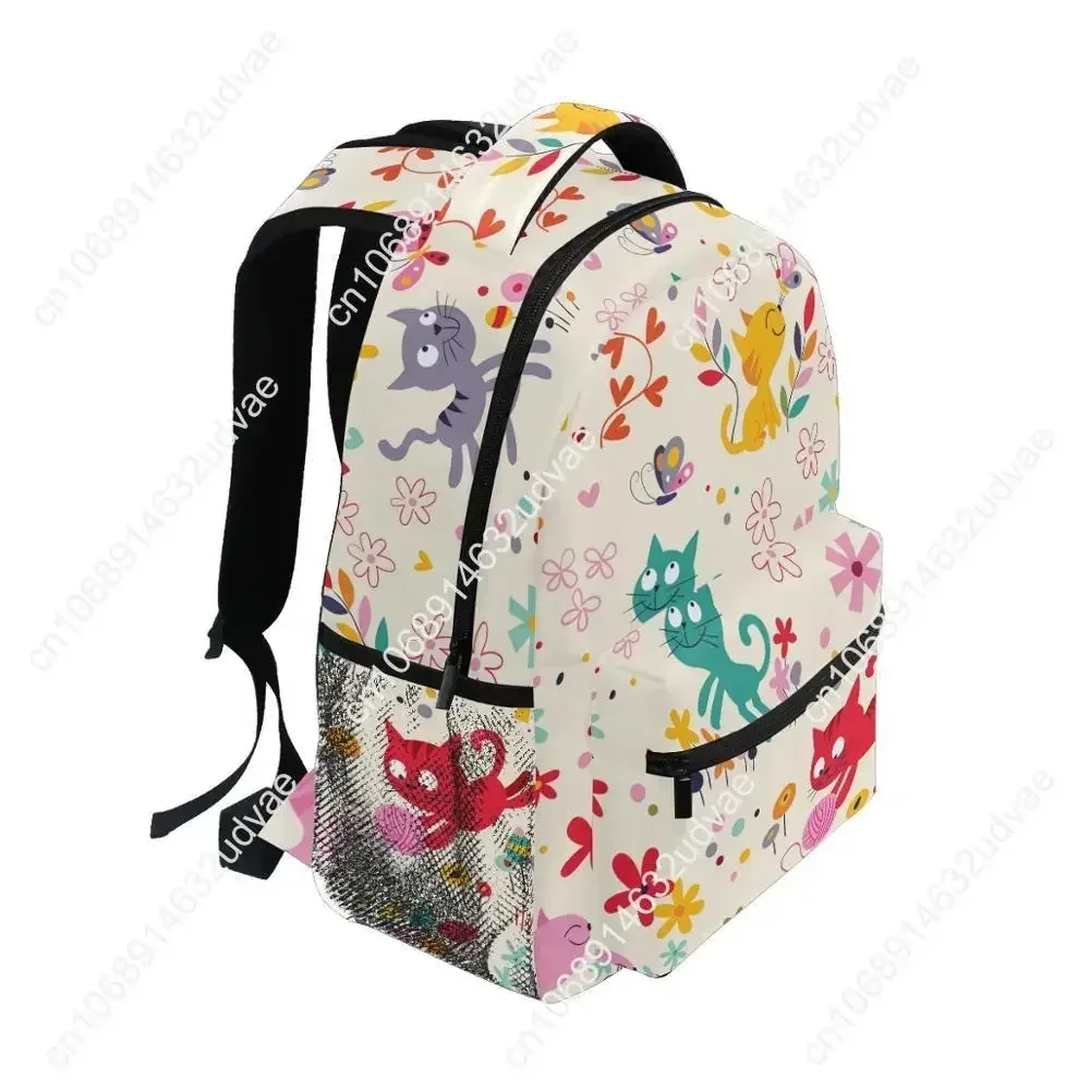 Sacs d'école pour filles et garçons, sacs à dos de chat d'animaux de dessin animé, sac pour enfants, sacs de week-end de grande capacité, sac pour ordinateur portable féminin