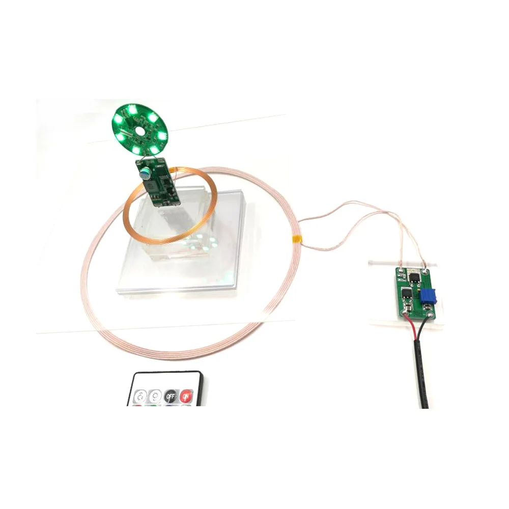 Imagem -04 - Módulo de Carregamento de Alimentação sem Fio Full Color Led Controle Remoto Bobina de Luz Ambiente Carregador Transmissor e Receptor dc 12v 24v
