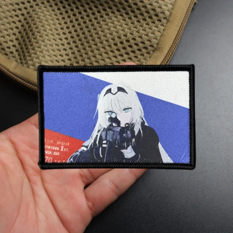 

Beauty Anime Patch on Clothes Tactical Morale Badge Print Girl Gun Armband Hook Loop Military Patches Backpack Sticker