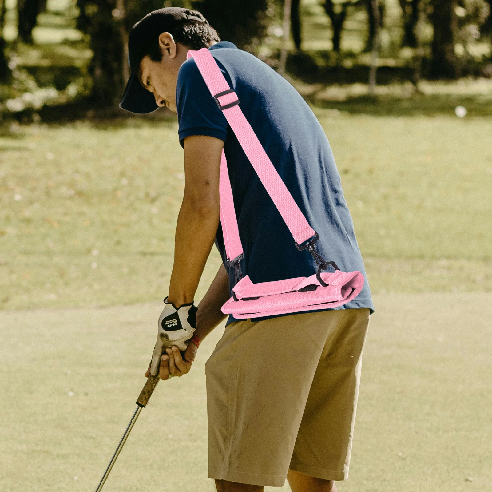 

1pcs Golf Clubs Bag Large Capacity Waterproof Foldable Portable Carry Case Travel Practice Storage Adjustable Strap Lightweight