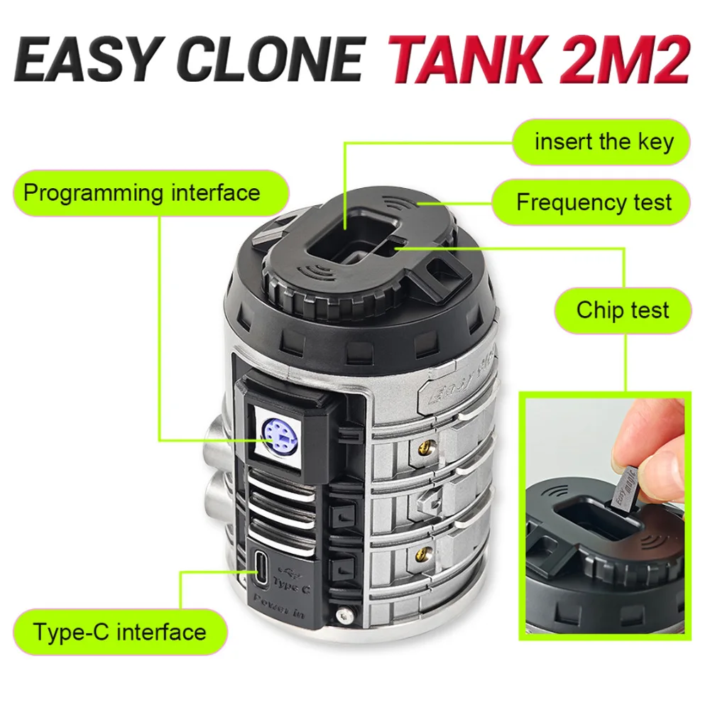 

YOCASTY 2M2 TANK Easy Clone Super Support Копирование ID46 ID4D ID8A ID47 ID5C ID8E ID12 MQB48 VAG5C Клон транспондера
