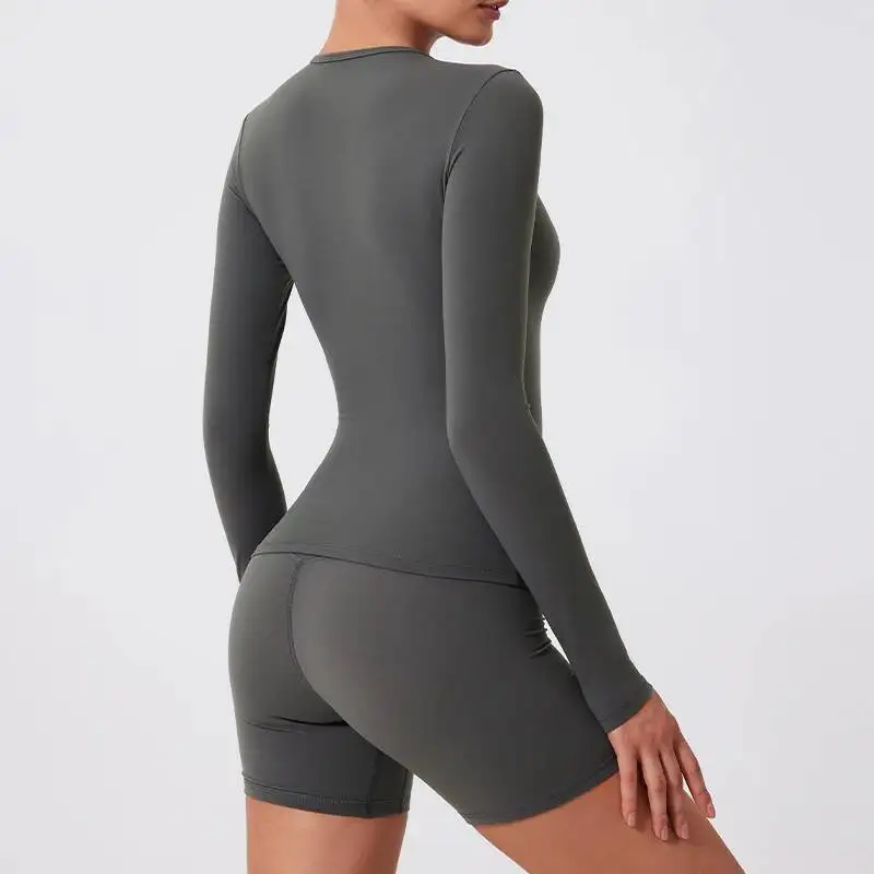 

Suit Quick Dry Gym Tracksuit Running Workout Long Sleeve Wear Sports Shirt Set Yoga Clothes Women
