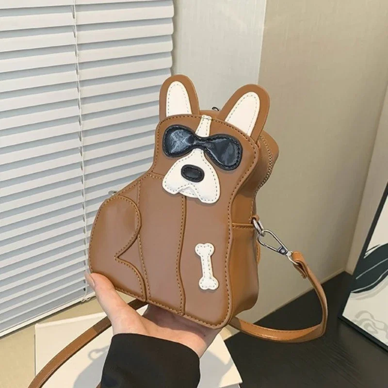 Niedlicher Hund Modetaschen Damen Vielseitige Cartoon-Tasche Trendige Umhängetasche Designer-Taschen Muttertaschen für Mädchen Kinder Umhängetasche