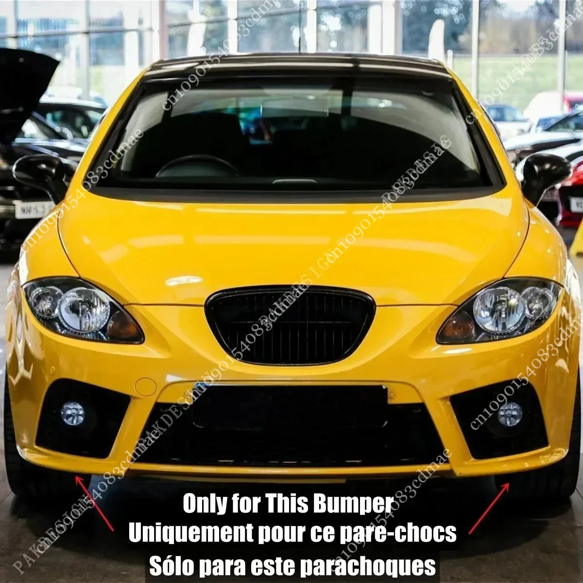 Front Splitter Bumper Lip for Seat Leon Mk2 Cupra FR Pre-Facelift 2005-2009 Spoiler Body Kit Tuning Bumper Blade Accessories