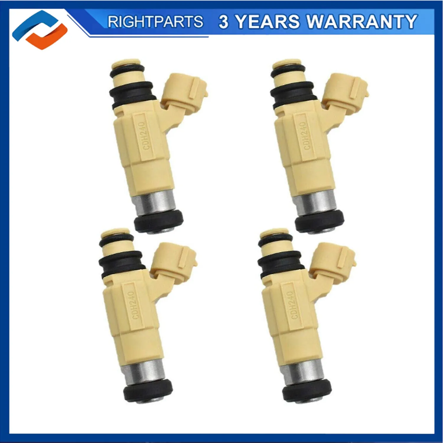 4pcs Fuel Injectors Nozzle 69J-13761-00-00 for Yamaha 200HP 225HP F200 F225 Four Stroke Outboard CDH240