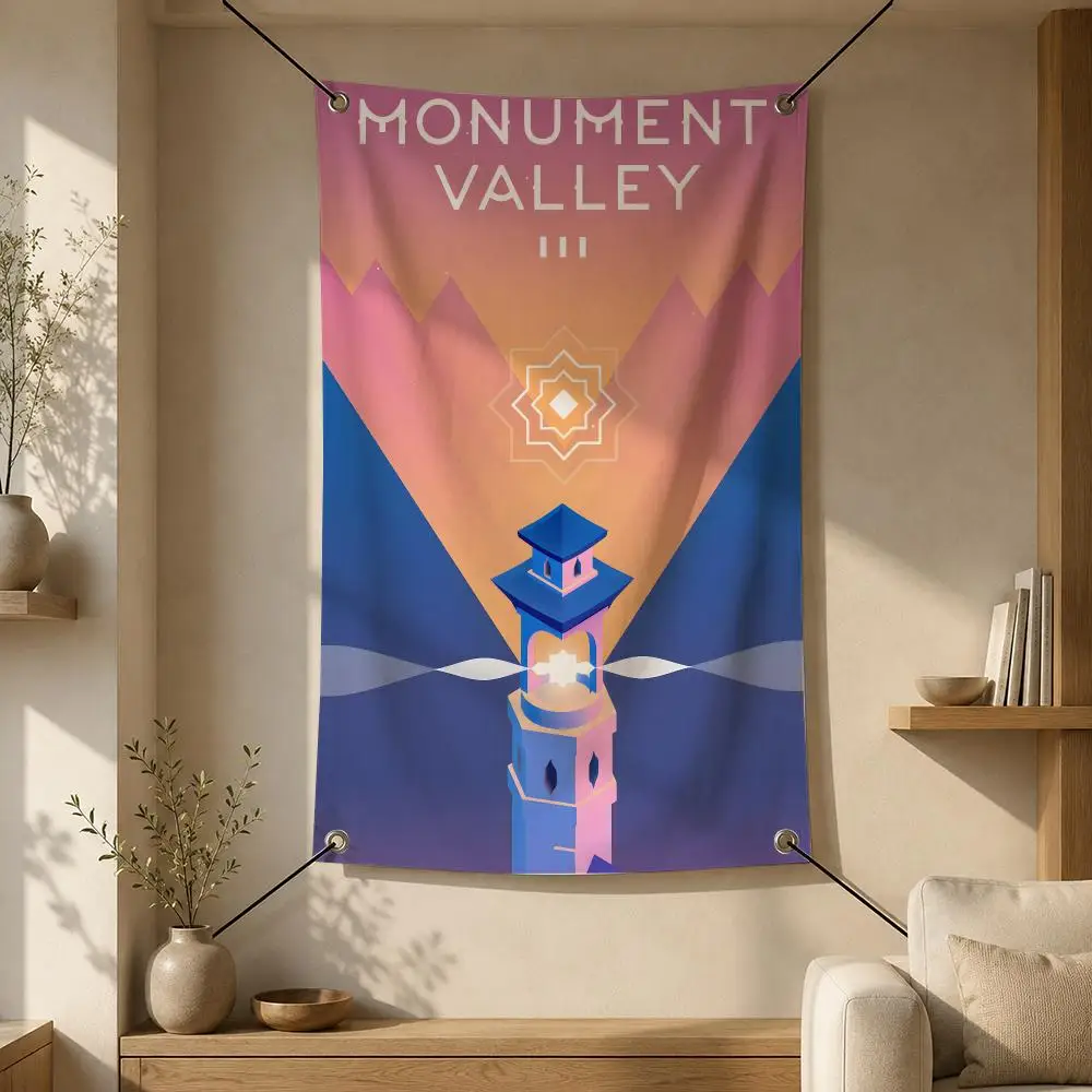 Game M-Monument Valley Flags Flag Banner Wall Hanging for Bedroom Dorm Room Home Bar Party Indoor Outdoor Wall Decor