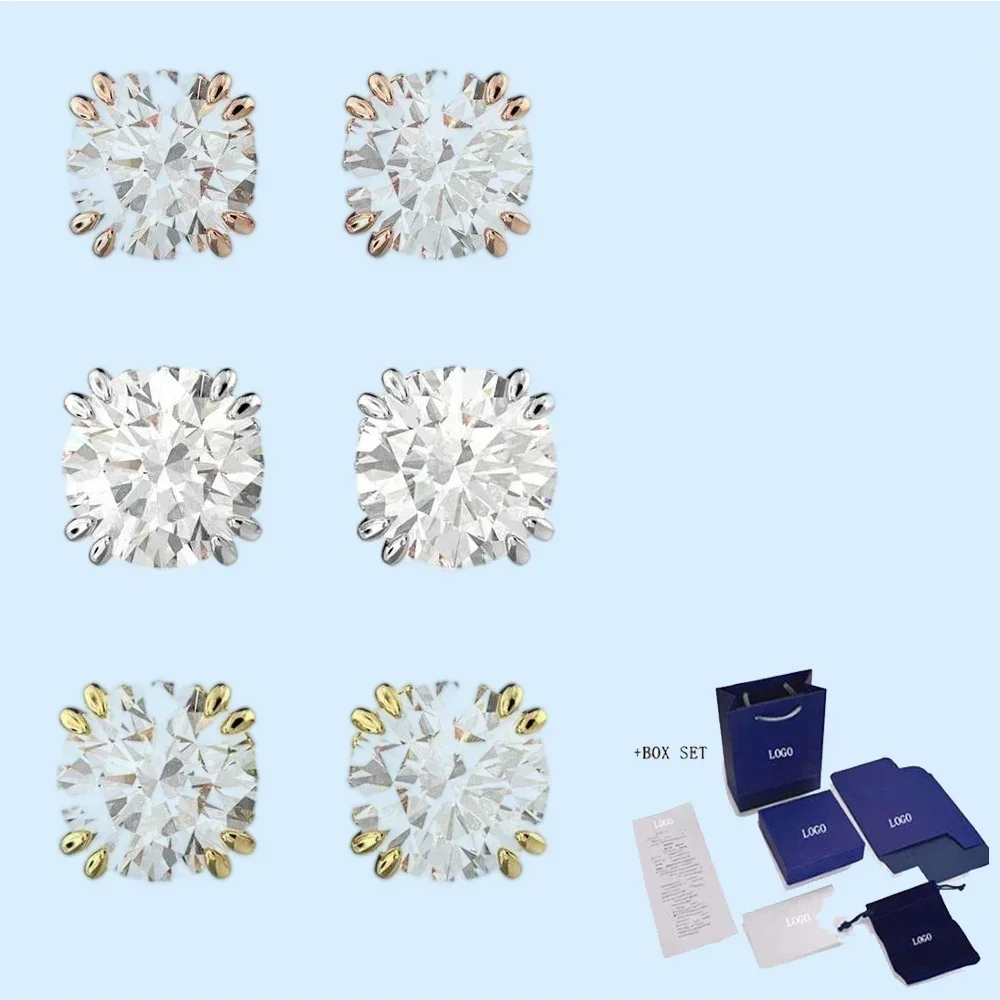 2024 hot selling fashion CONSTELLA white rose dazzling crystal earrings high-end gold luxury earrings romantic gifts