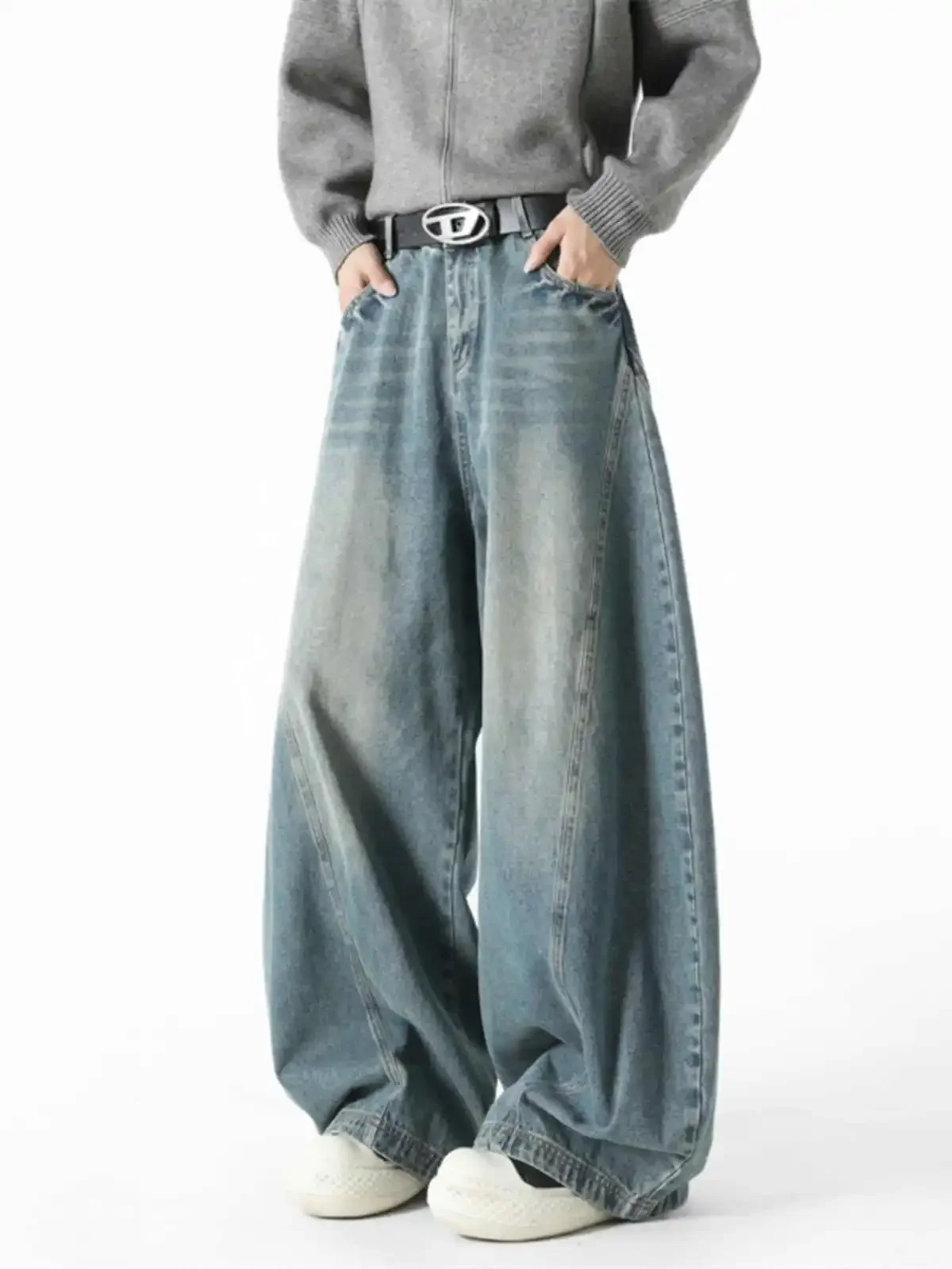 Femmes bleu Y2k Jean japonais années 2000 Style couteau courbé Jean pantalon 90s Vintage Harajuku Hip Hop Baggy Denim pantalon vêtements 2025