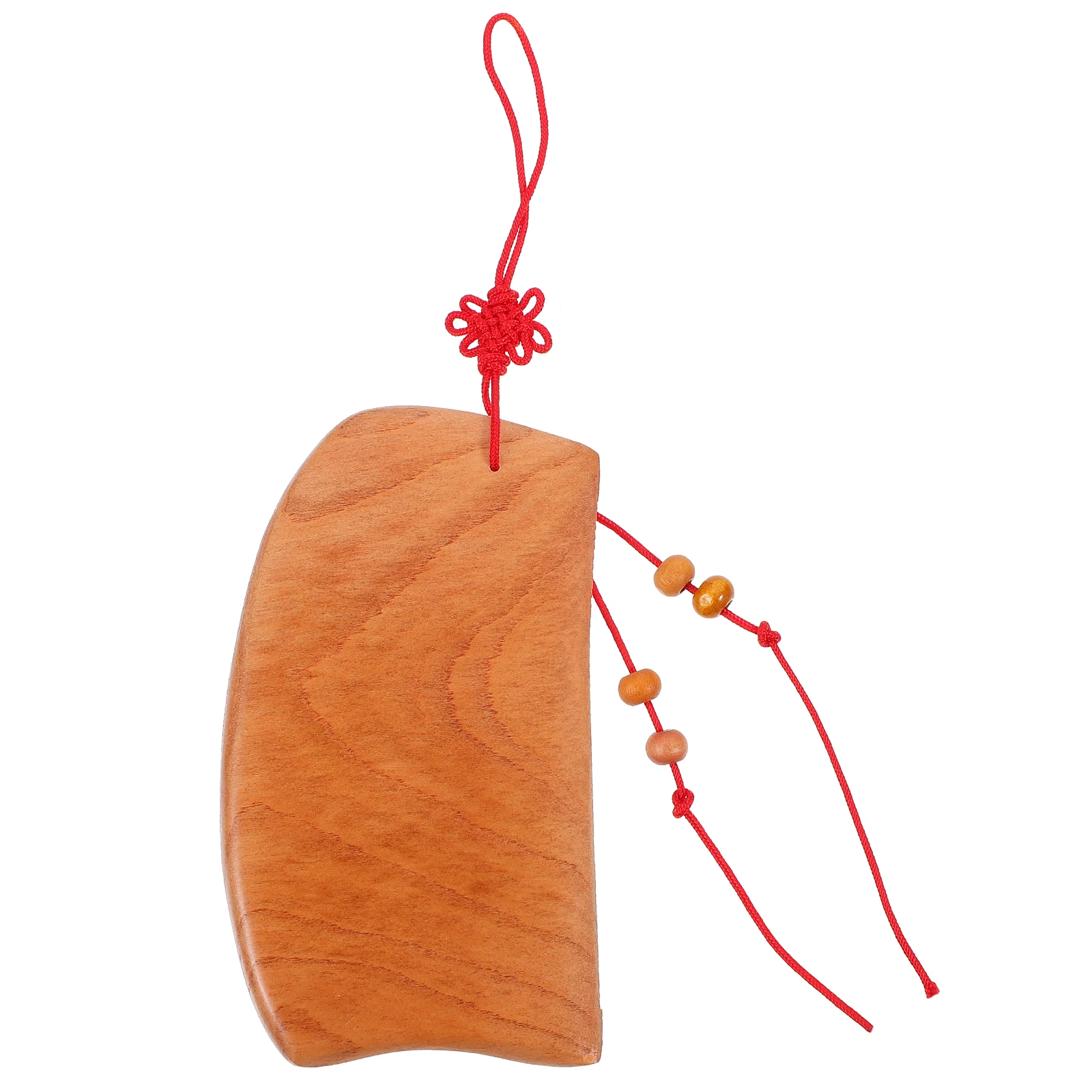 

Peach Wood Gua Board Durable Smooth Surface Relieves Tension Pain Portable Massage Tools For Back Facial Head Body