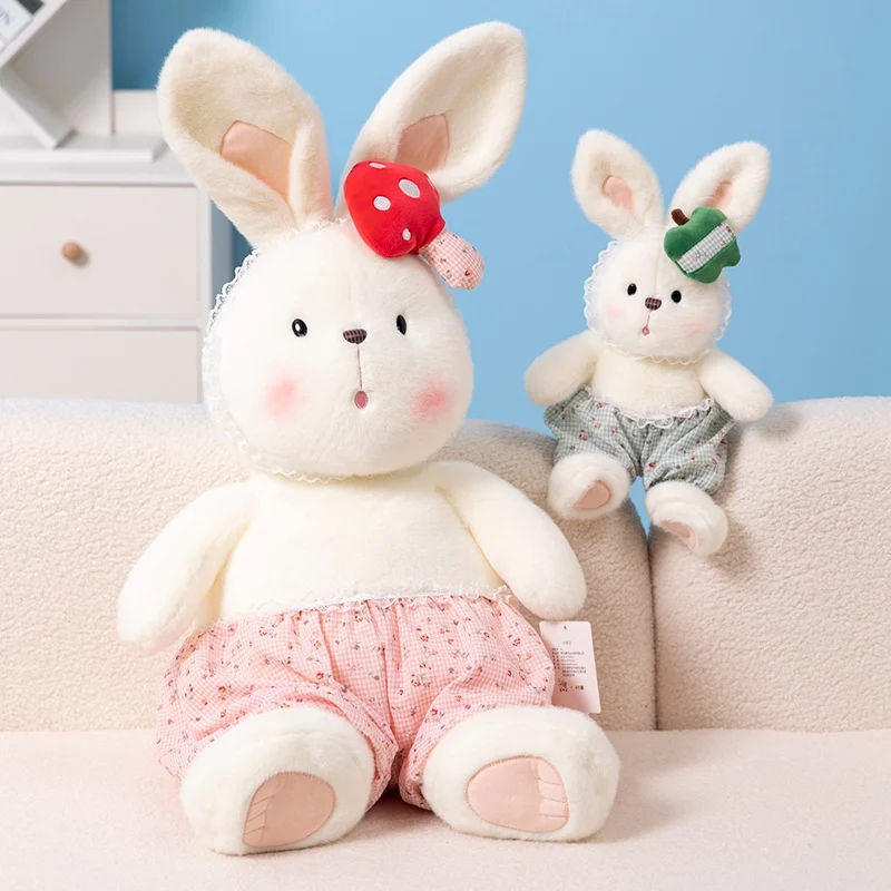 Creative Fruit Rabbit Dress Up Shorts Soft Stuffed Animal Kawaii Bunny Baby Accompany Doll Cute Plush Toys Home Decor Girl Gifts