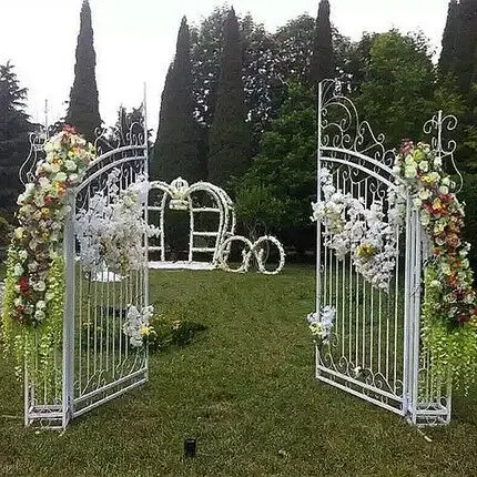 Iron Arch Wedding Admission Large Iron Gate Wedding Props Photography Props Silk Flower Arch