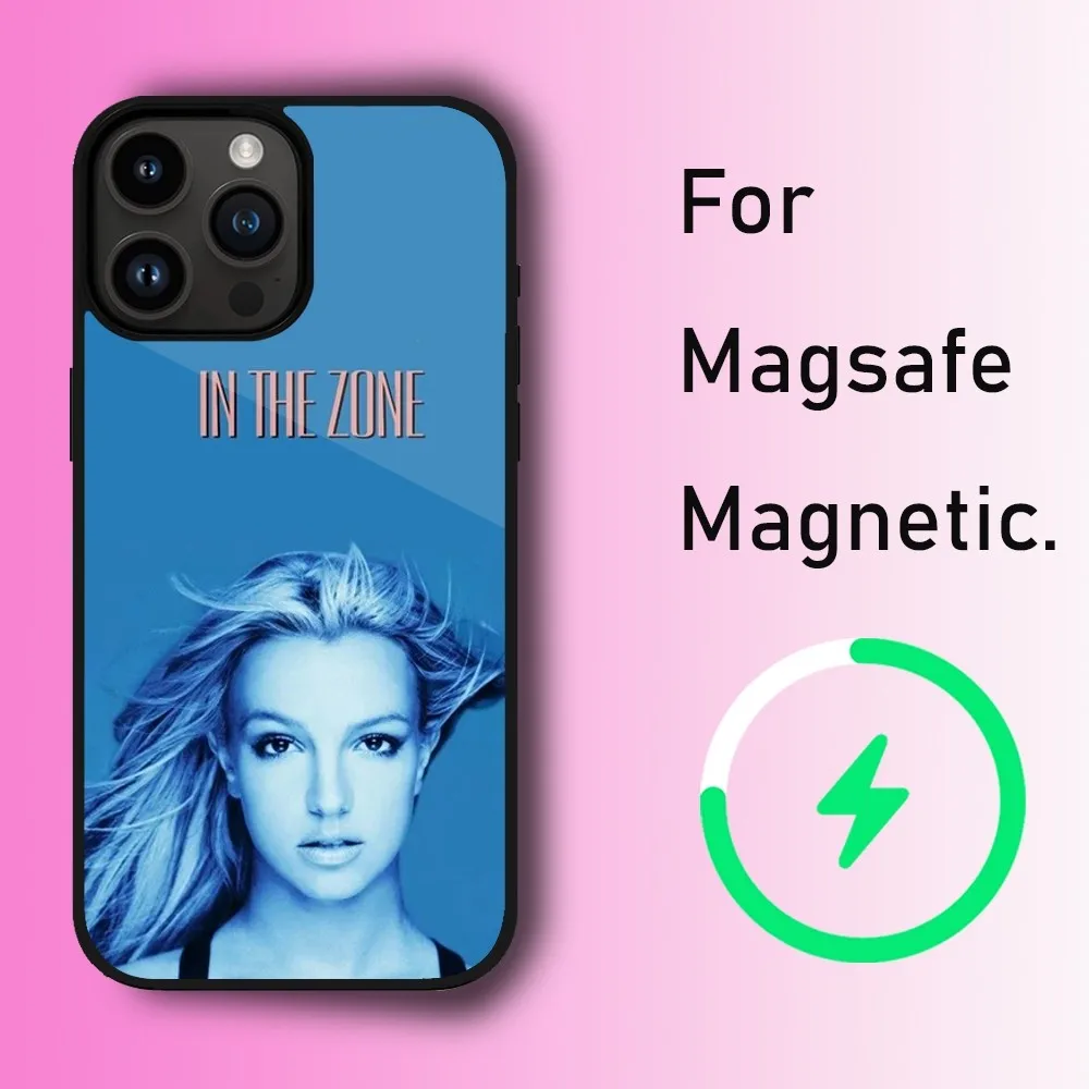 Singer Britney Spears Phone Case For iPhone 11 12 13 14 15 Max Plus Pro Wireless Magnetic Magsafe Charging Shell