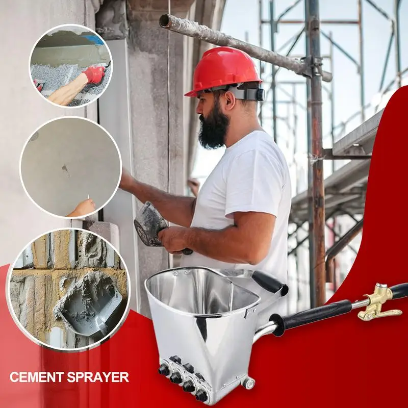 2025 جديد الاسمنت هاون الجص البخاخ المهنية بندقية رذاذ الاسمنت مع 4 طائرة ، بخاخ الملمس الجدار
