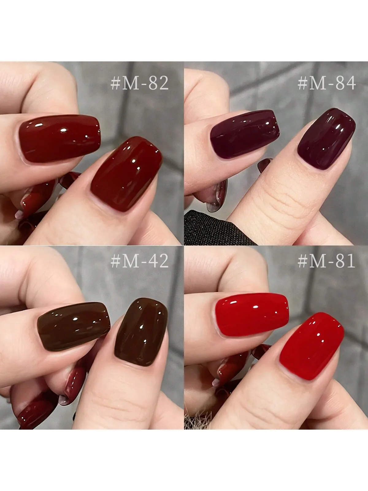 XEIJAYI 6 szt. 15ml Zestaw lakierów hybrydowych do paznokci, półtrwałe lakierki UV, komplety do manicure, lakier do paznokci UV LED do samodzielnego usuwania, do zdobienia paznokci DIY