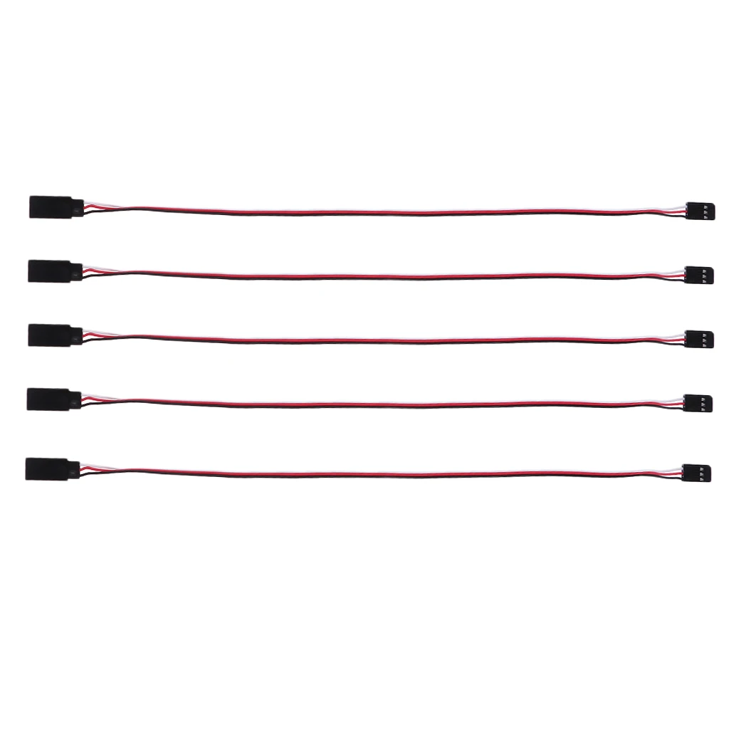 5pcs 3Pin 30cm Servo Motor Extension Lead Wire for Futaba RC