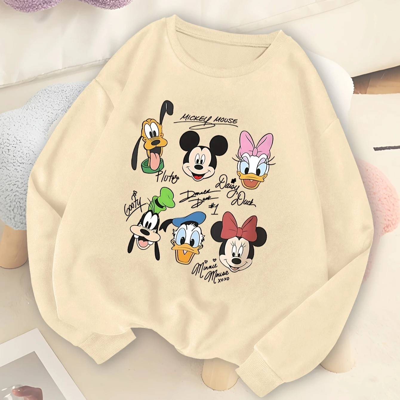 Disney Mickey & Minnie damessweatshirt heren katoenen hoodies trui herfst winter fleece oversized lange mouwen jassen sweats